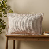 Pineapple Elephant Jaipur Grey Chunky Waffle Cotton 30x50cm Filled Cushion - Olive Green image 4