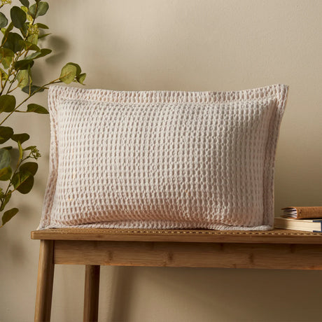 Pineapple Elephant Jaipur Grey Chunky Waffle Cotton 30x50cm Filled Cushion - Olive Green image 4