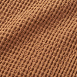 Pineapple Elephant Jaipur Chunky Waffle 100% Cotton Throw – Caramel – 150cm x 200cm - Jaipur Waffle Caramel