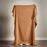 Pineapple Elephant Jaipur Chunky Waffle 100% Cotton Throw – Caramel – 150cm x 200cm - Jaipur Waffle Caramel Throw
