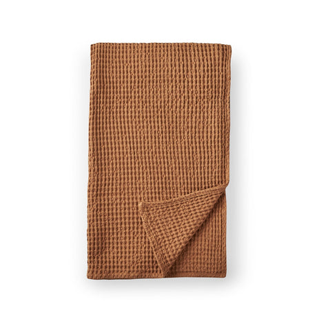 Pineapple Elephant Jaipur Chunky Waffle 100% Cotton Throw – Caramel – 150cm x 200cm - Jaipur Waffle Caramel Throw