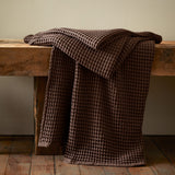 Pineapple Elephant Jaipur Chunky Waffle 100% Cotton Throw – Caramel – 150cm x 200cm - Jaipur Waffle Chocolate Throw