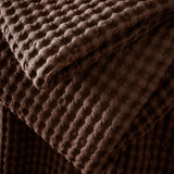 Pineapple Elephant Jaipur Chunky Waffle 100% Cotton Throw – Caramel – 150cm x 200cm - Jaipur Waffle Chocolate Throw