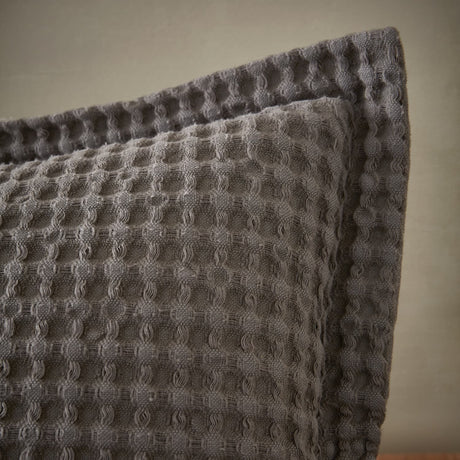 Pineapple Elephant Jaipur Grey Chunky Waffle Cotton 30x50cm Filled Cushion - Pink - Jaipur Waffle Grey Cushion