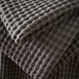 Pineapple Elephant Jaipur Chunky Waffle 100% Cotton Throw – Grey – 150cm x 200cm - Jaipur Waffle Grey Throw