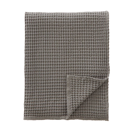 Pineapple Elephant Jaipur Chunky Waffle 100% Cotton Throw – Grey – 150cm x 200cm - Jaipur Waffle Grey Throw