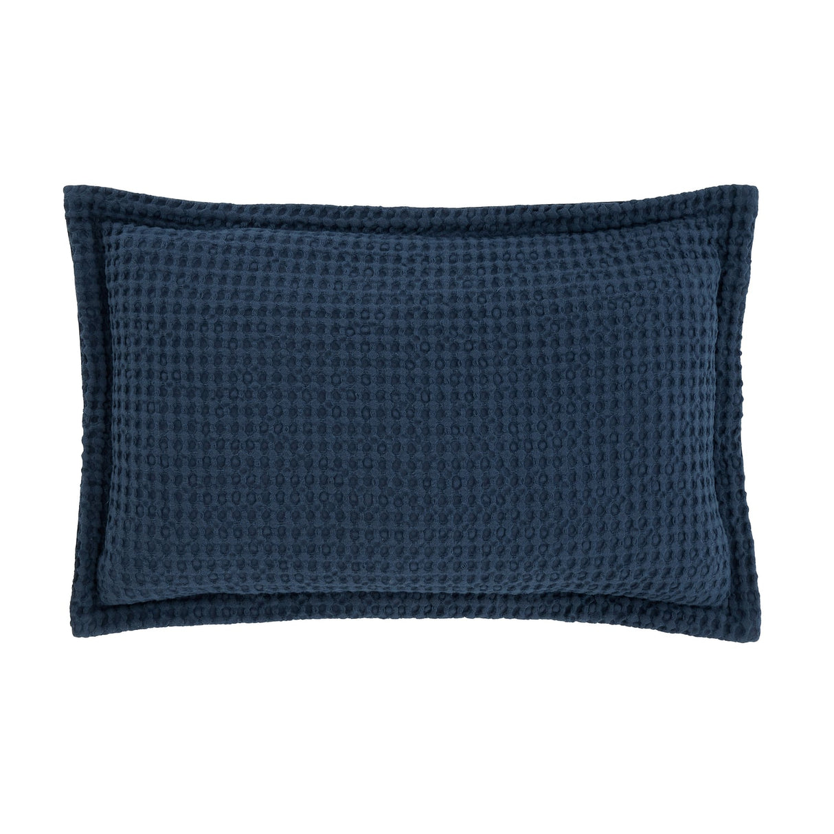 Pineapple Elephant Jaipur Grey Chunky Waffle Cotton 30x50cm Filled Cushion - Navy Blue - Jaipur Waffle Navy Cushion
