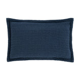 Pineapple Elephant Jaipur Grey Chunky Waffle Cotton 30x50cm Filled Cushion - Navy Blue - Jaipur Waffle Navy Cushion