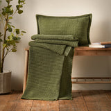 Pineapple Elephant Jaipur Chunky Waffle 100% Cotton Throw – Caramel – 150cm x 200cm - Jaipur Waffle Olive Group