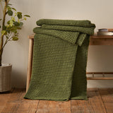 Pineapple Elephant Jaipur Chunky Waffle 100% Cotton Throw – Caramel – 150cm x 200cm - Jaipur Waffle Olive Throw