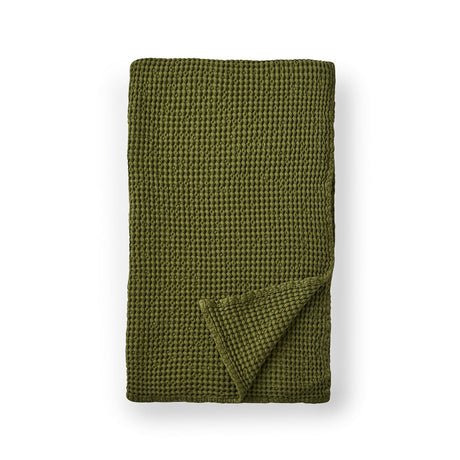 Pineapple Elephant Jaipur Chunky Waffle 100% Cotton Throw – Olive Green – 150cm x 200cm - Jaipur Waffle Olive Throw