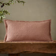 Pineapple Elephant Jaipur Grey Chunky Waffle Cotton 30x50cm Filled Cushion - Pink