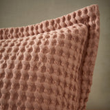 Pineapple Elephant Jaipur Grey Chunky Waffle Cotton 30x50cm Filled Cushion - Pink - Jaipur Waffle Pink Cushion