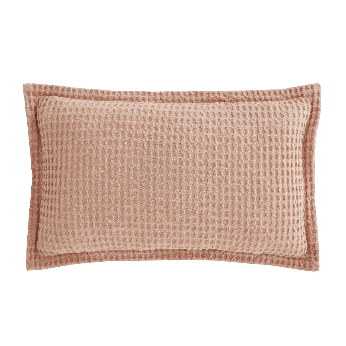 Pineapple Elephant Jaipur Grey Chunky Waffle Cotton 30x50cm Filled Cushion - Pink - Jaipur Waffle Pink Cushion