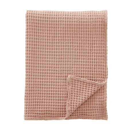Pineapple Elephant Jaipur Chunky Waffle 100% Cotton Throw – Pink – 150cm x 200cm - Jaipur Waffle Pink Throw
