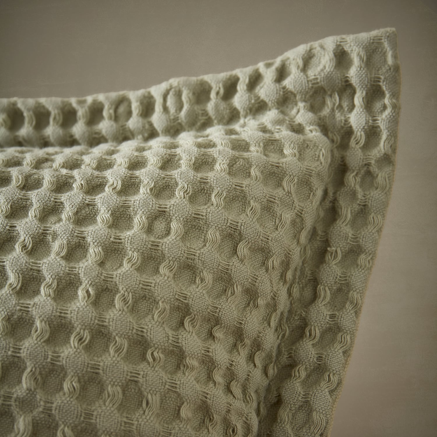 Pineapple Elephant Jaipur Grey Chunky Waffle Cotton 30x50cm Filled Cushion - Pink - Jaipur Waffle Sage Cushion