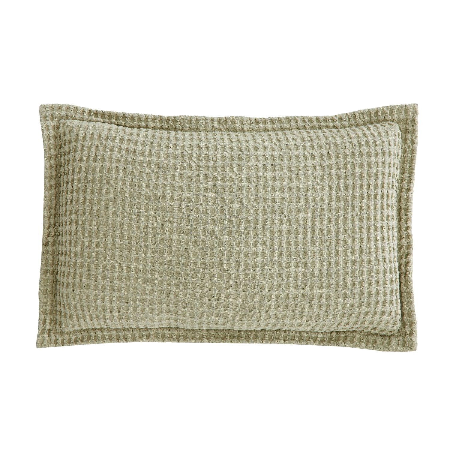 Pineapple Elephant Jaipur Grey Chunky Waffle Cotton 30x50cm Filled Cushion - Sage Green - Jaipur Waffle Sage Cushion