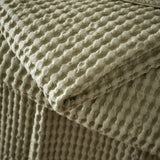 Pineapple Elephant Jaipur Chunky Waffle 100% Cotton Throw – Caramel – 150cm x 200cm - Jaipur Waffle Sage Throw