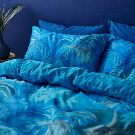 Matthew Williamson Midnight Palms 200 Thread Count Cotton Sateen Duvet Cover Set with Pillowcase