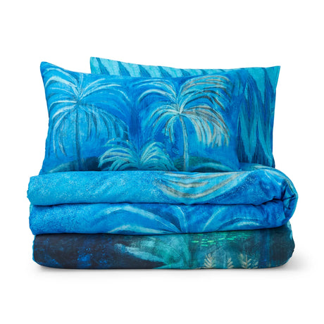 Matthew Williamson Midnight Palms 200 Thread Count Cotton Sateen Duvet Cover Set with Pillowcase