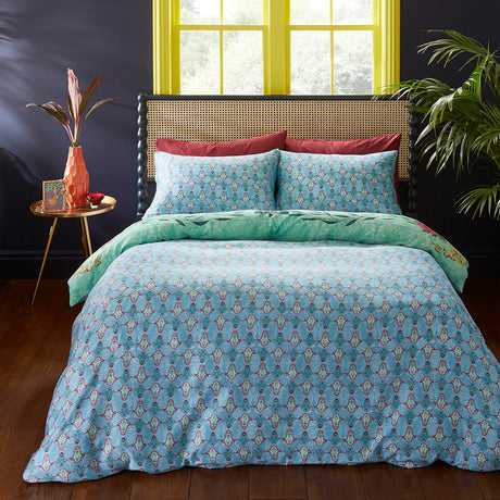 Matthew Williamson Paradise Parrot 200 Thread Count Sateen Duvet Cover Set with Pillowcase