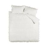 Catherine Lansfield Seersucker Frill Duvet Cover Set - Seersucker Frill White Duvet Set