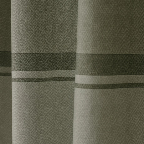 Catherine Lansfield Melville Lined Woven Texture Eyelet Curtains Pair 7