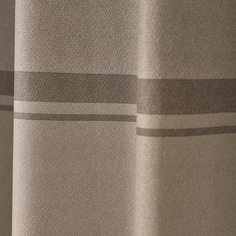 Catherine Lansfield Melville Lined Woven Texture Eyelet Curtains Pair - Natural image 15
