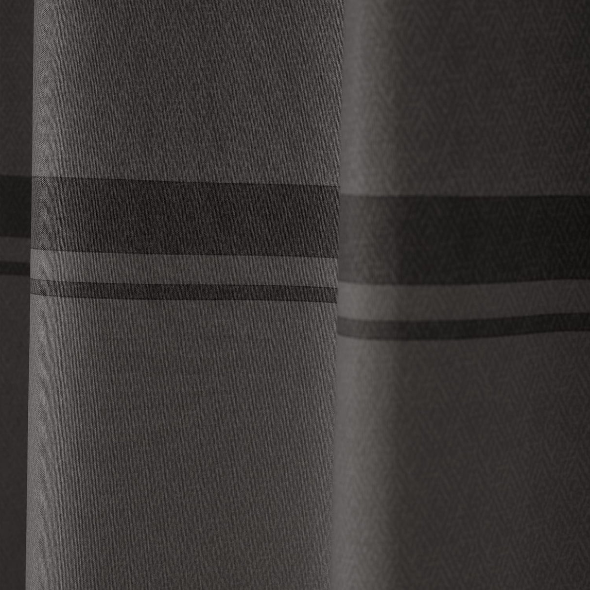 Catherine Lansfield Melville Lined Woven Texture Eyelet Curtains - Grey Light Filtering Polycotton - Melville Curtains Grey