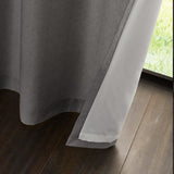 Catherine Lansfield Melville Lined Woven Texture Eyelet Curtains - Grey Light Filtering Polycotton - Melville Curtains Grey