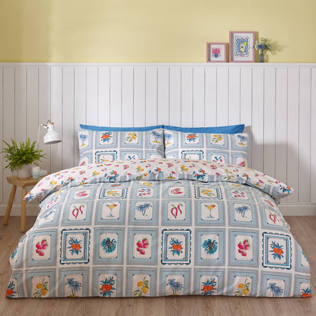 Catherine Lansfield Riviera Tiles Duvet Cover Set