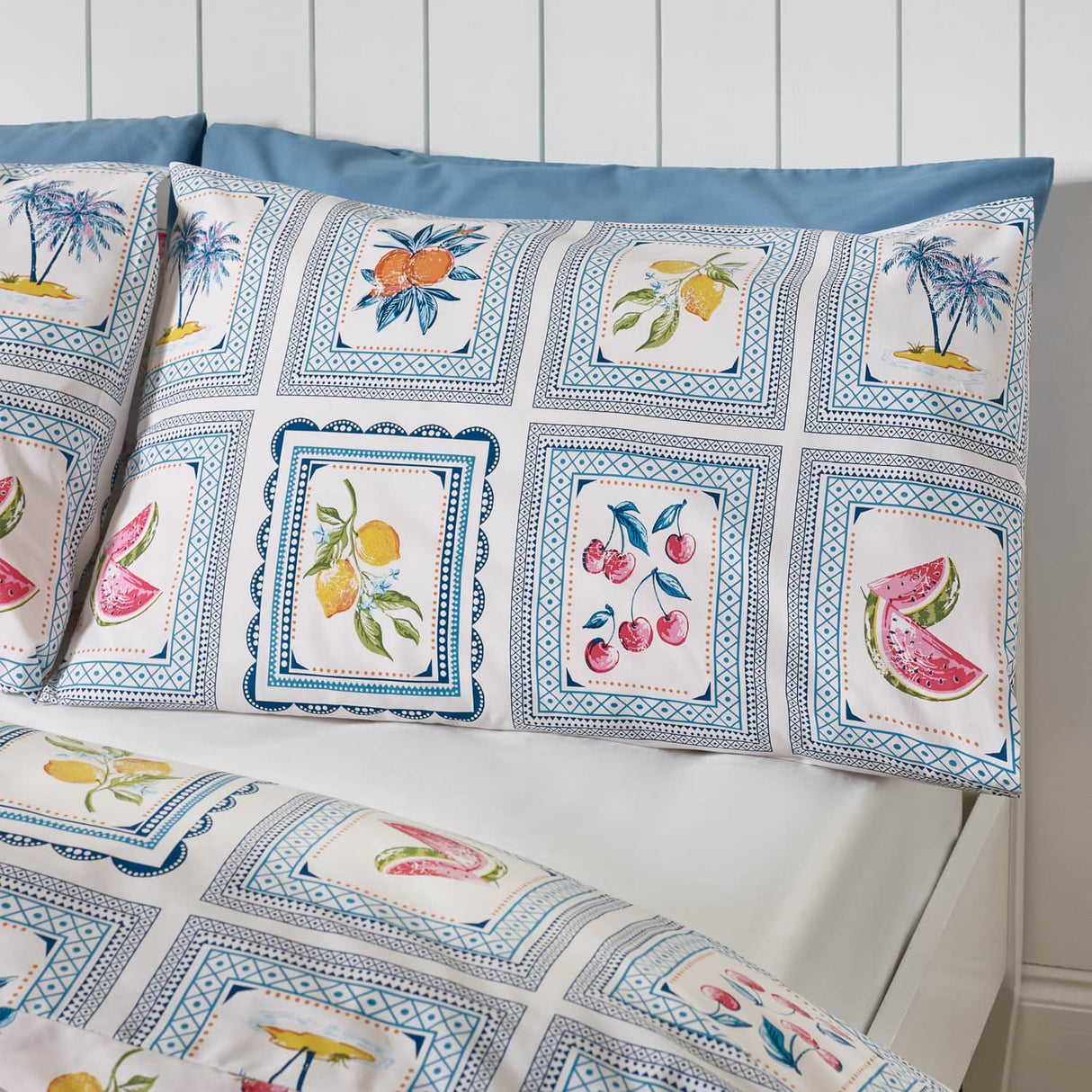 Catherine Lansfield Riviera Tiles Duvet Cover Set - Riviera Tiles