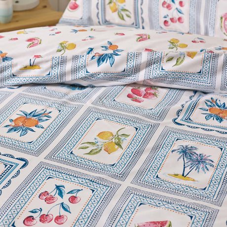 Catherine Lansfield Riviera Tiles Duvet Cover Set - Riviera Tiles
