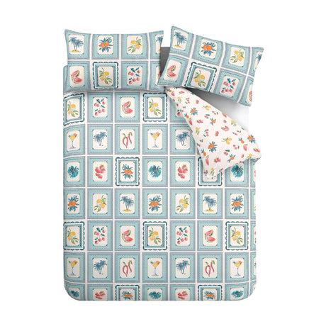 Catherine Lansfield Riviera Tiles Duvet Cover Set - Riviera Tiles