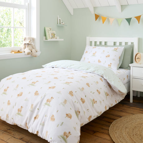 Bianca Fine Linens Mini Moo Duvet Cover Set - White - Mini Moo Duvet Set