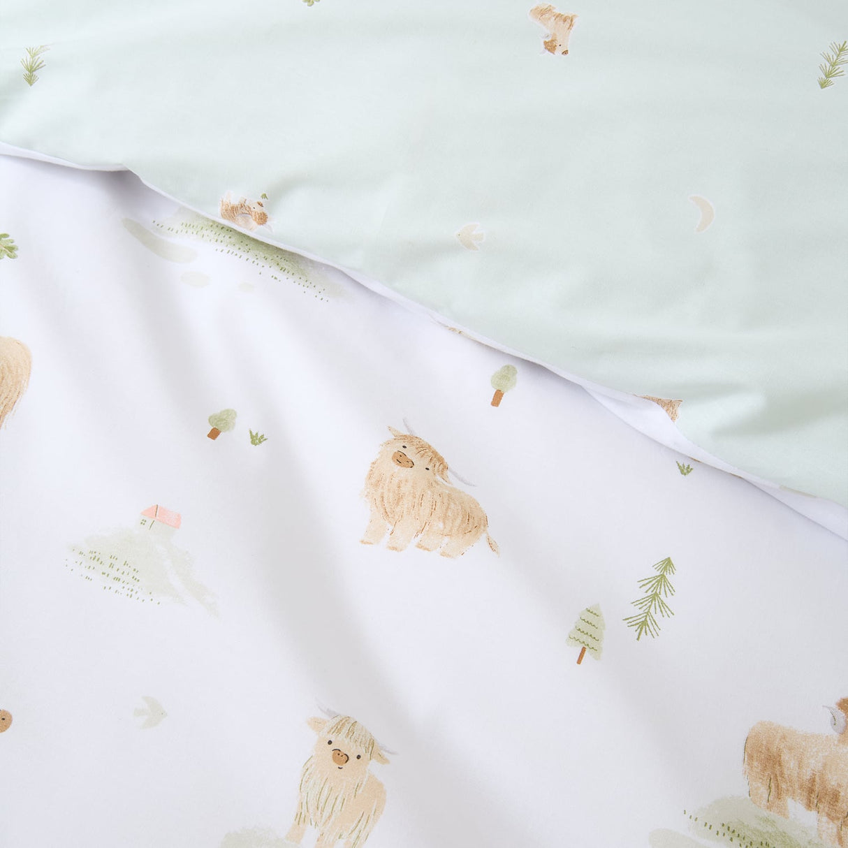 Bianca Fine Linens Mini Moo Duvet Cover Set - White - Mini Moo Duvet Set
