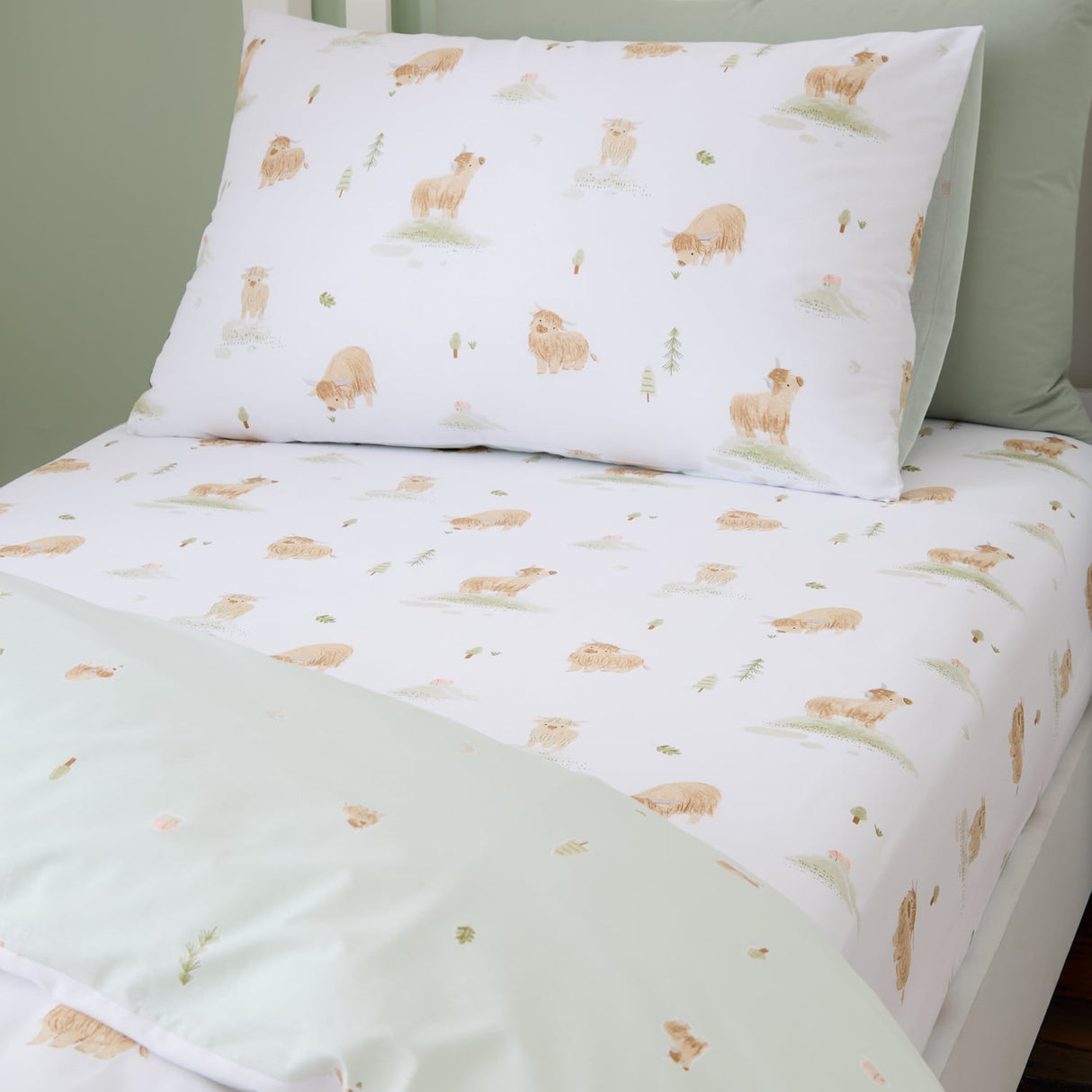 Bianca Fine Linens Mini Moo 25cm Deep Fitted Sheet - White
