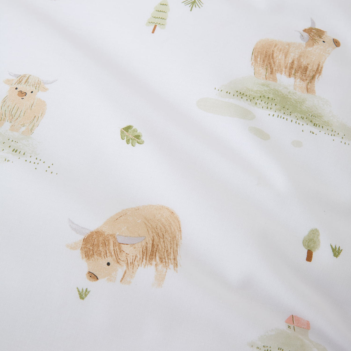 Bianca Fine Linens Mini Moo 25cm Deep Fitted Sheet - White - Mini Moo Fitted Sheet