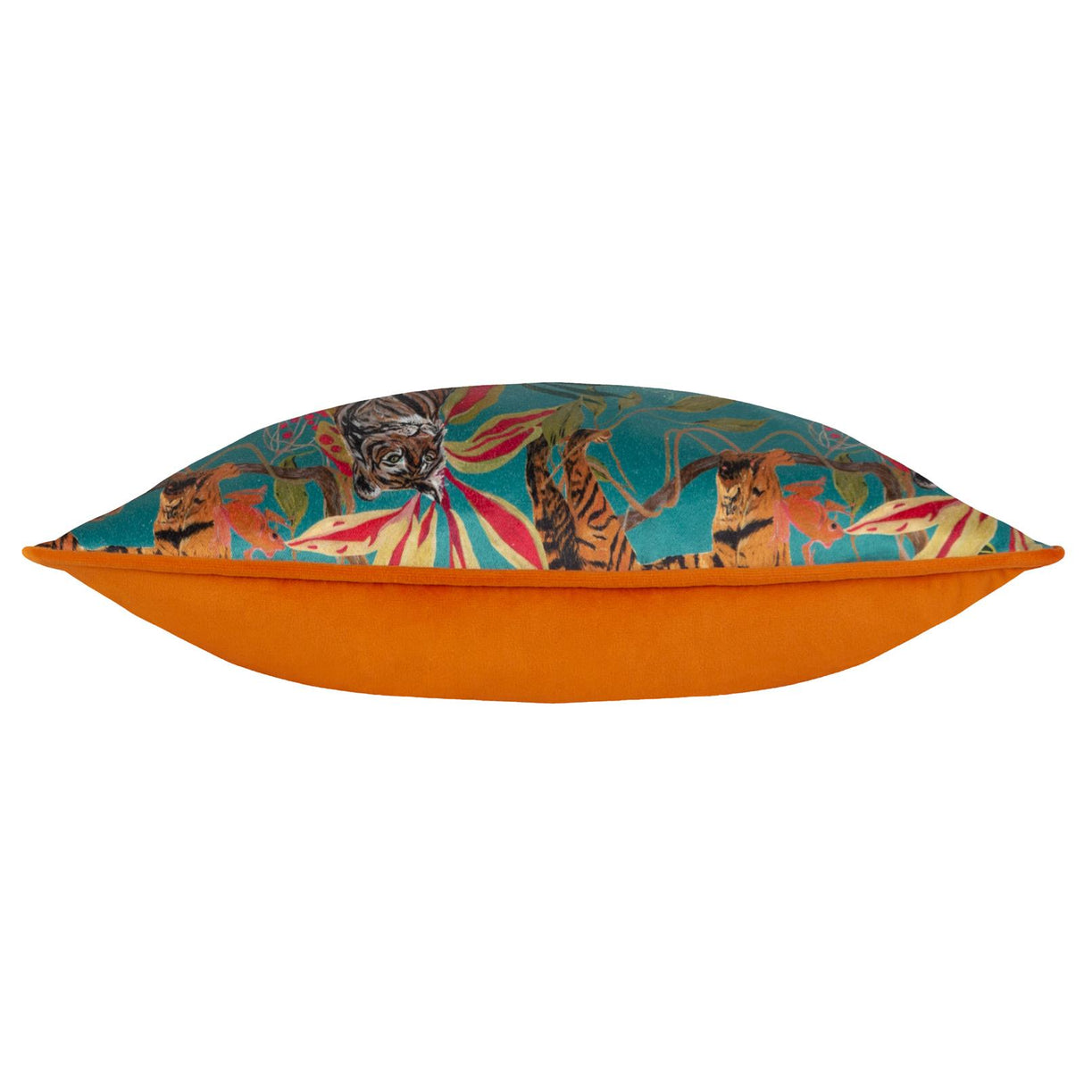 Kali Jungle Tigers Teal Cushion Cover 17" x 17" by Wylder