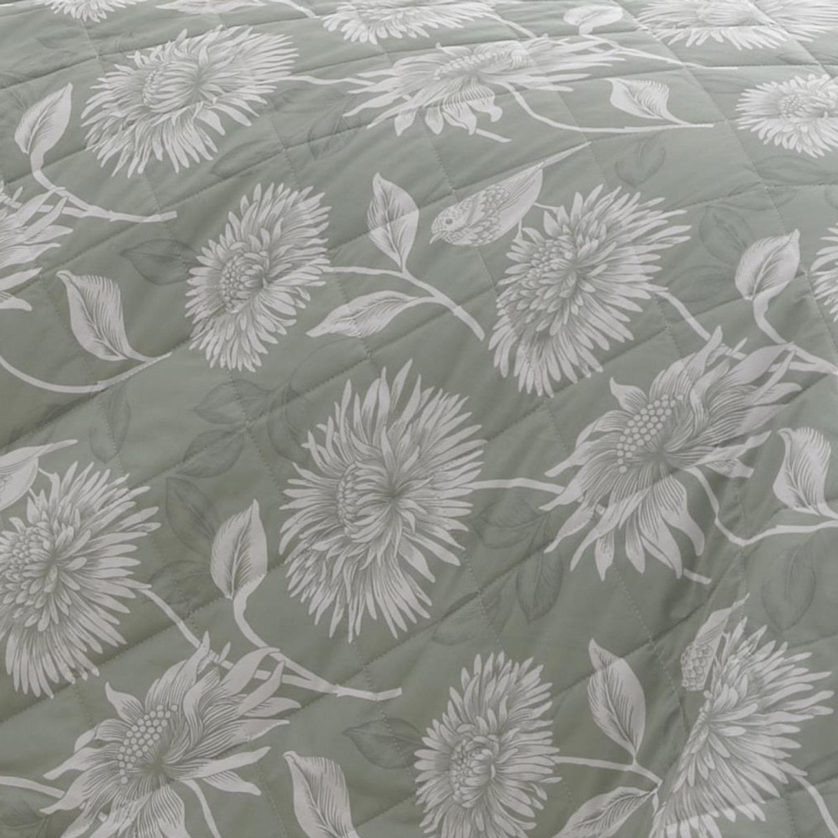 Chrysanthemum Floral Bedspread 230cm 200cm by Dreams & Drapes Design