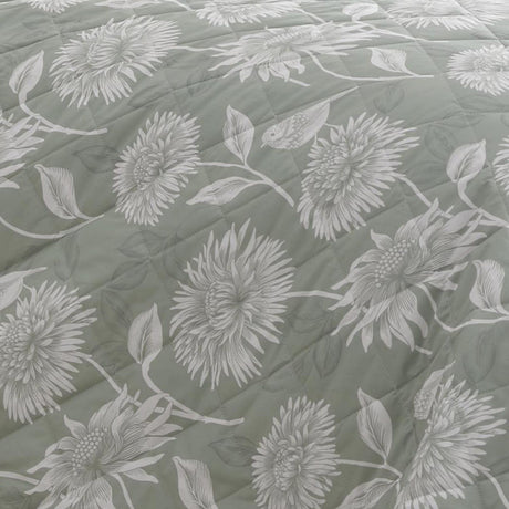 Chrysanthemum Floral Bedspread 230cm 200cm by Dreams & Drapes Design