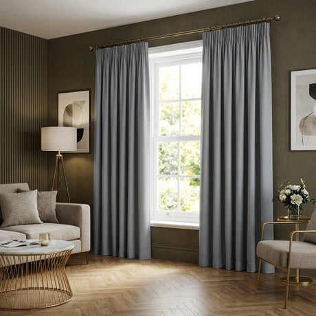 Dijon Blackout Thermal Tape Top Pencil Pleat Curtains 13