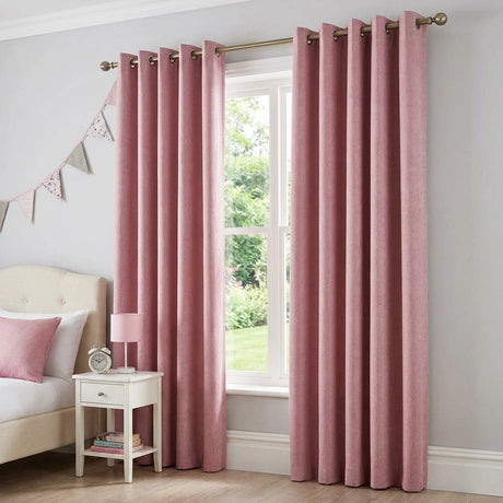 Sorbonne Cotton Lined Ready Made Eyelet Curtains 25