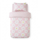 Retro Daisy Pink Floral Duvet Cover Set 5
