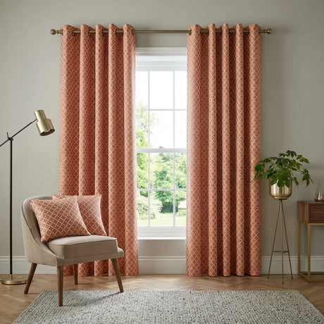 Cotswold Jacquard Eyelet Ring Top Curtains 7