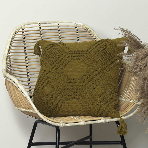 Halmo Woven Cushion Cover Moss