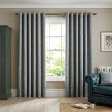 Amberley Thermal Eyelet Curtains - Nickel