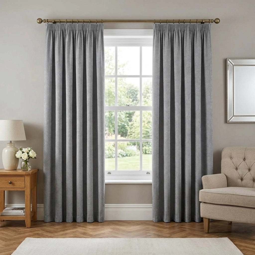 Matrix Thermal Dim Out Tape Top Pencil Pleat Curtains