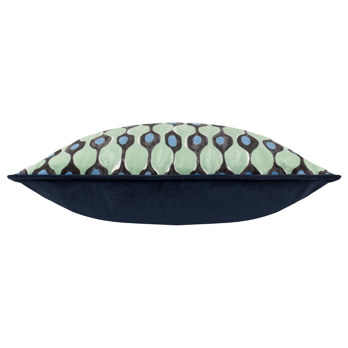 Alentejo Piped Velvet Cushion Cover 17" x 17" (43cm x 43cm) by furn.