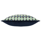 Alentejo Piped Velvet Cushion Cover 17" x 17" (43cm x 43cm) by furn.